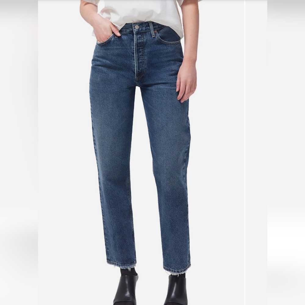 AGOLDE Pinch High Waist Straight Leg Organic Cotton Baggy Jeans (Range) Sz 26